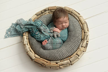 Фотосъемка новорожденных в корзине